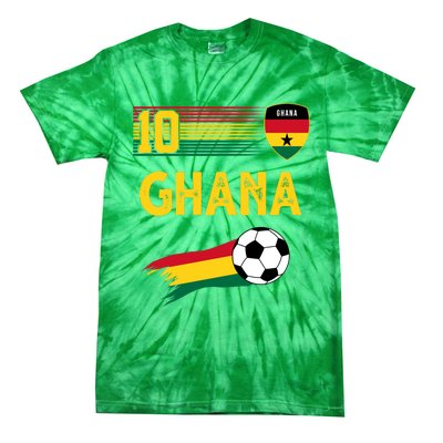 Ghana Soccer Ghanain Football Retro 10 Tie-Dye T-Shirt