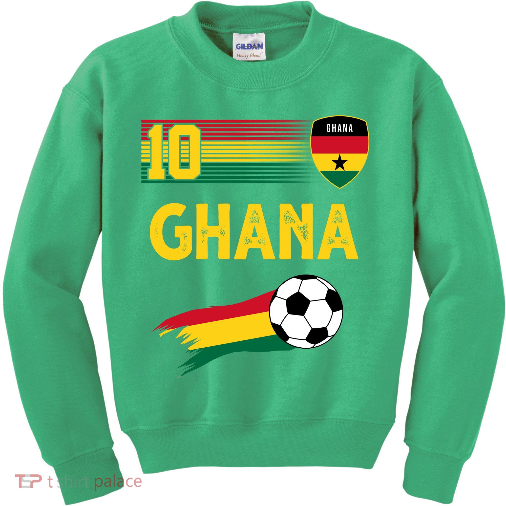 Ghana Soccer Ghanain Football Retro 10 Kids Sweatshirt