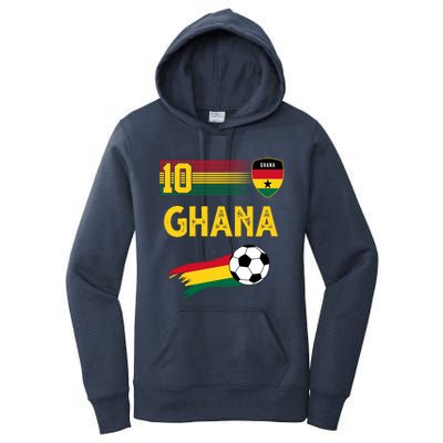 Ghana Soccer Ghanain Football Retro 10 Women's Pullover Hoodie