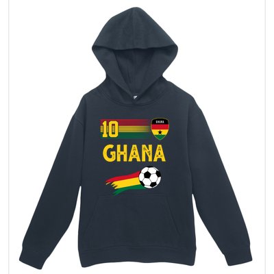 Ghana Soccer Ghanain Football Retro 10 Urban Pullover Hoodie