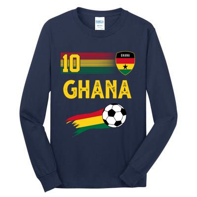 Ghana Soccer Ghanain Football Retro 10 Tall Long Sleeve T-Shirt