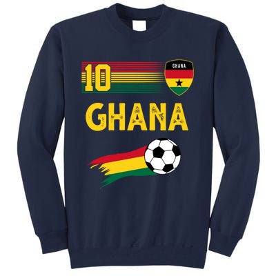 Ghana Soccer Ghanain Football Retro 10 Tall Sweatshirt