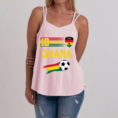 Ghana Soccer Ghanain Football Retro 10 Women's Strappy Tank