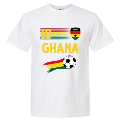 Ghana Soccer Ghanain Football Retro 10 Garment-Dyed Heavyweight T-Shirt