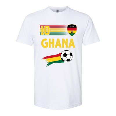 Ghana Soccer Ghanain Football Retro 10 Softstyle® CVC T-Shirt