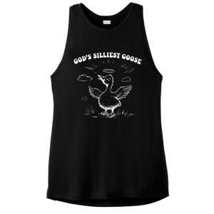 GodS Silliest Goose Funny Goose Ladies PosiCharge Tri-Blend Wicking Tank