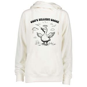 GodS Silliest Goose Funny Goose Womens Funnel Neck Pullover Hood