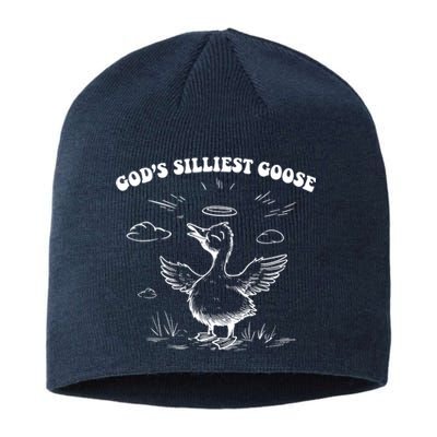 GodS Silliest Goose Funny Goose Sustainable Beanie