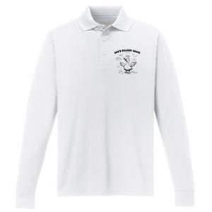 GodS Silliest Goose Funny Goose Performance Long Sleeve Polo