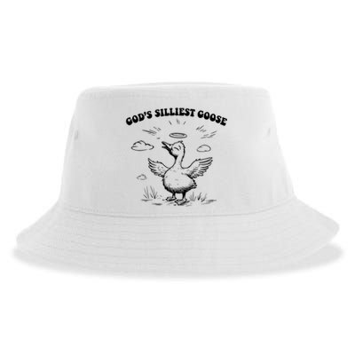 GodS Silliest Goose Funny Goose Sustainable Bucket Hat