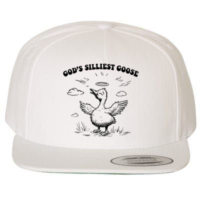 GodS Silliest Goose Funny Goose Wool Snapback Cap