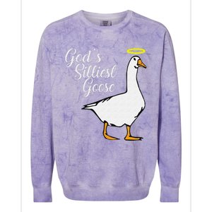 God's Silliest Goose God's Silliest Goose Duck Funny Colorblast Crewneck Sweatshirt