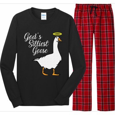 God's Silliest Goose God's Silliest Goose Duck Funny Long Sleeve Pajama Set