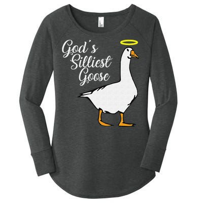 God's Silliest Goose God's Silliest Goose Duck Funny Women's Perfect Tri Tunic Long Sleeve Shirt