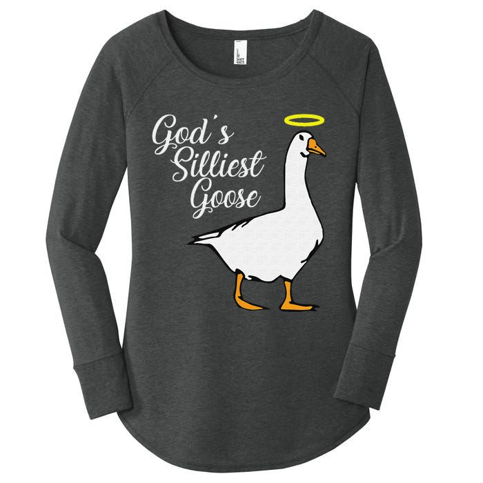 God's Silliest Goose God's Silliest Goose Duck Funny Women's Perfect Tri Tunic Long Sleeve Shirt