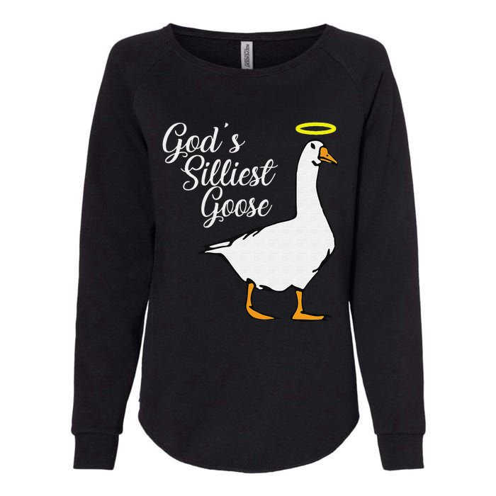 God's Silliest Goose God's Silliest Goose Duck Funny Womens California Wash Sweatshirt