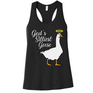 God's Silliest Goose God's Silliest Goose Duck Funny Women's Racerback Tank