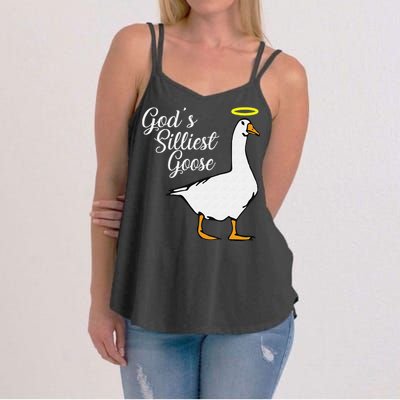 God's Silliest Goose God's Silliest Goose Duck Funny Women's Strappy Tank