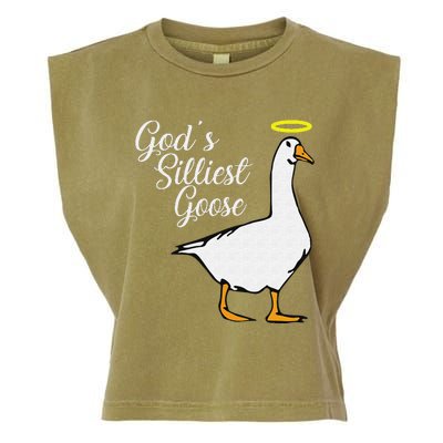 God's Silliest Goose God's Silliest Goose Duck Funny Garment-Dyed Women's Muscle Tee