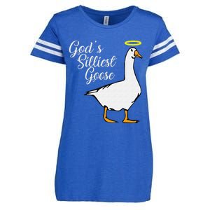 God's Silliest Goose God's Silliest Goose Duck Funny Enza Ladies Jersey Football T-Shirt