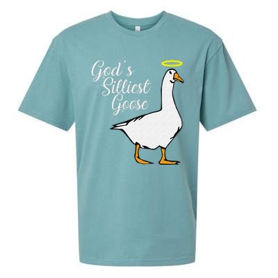 God's Silliest Goose God's Silliest Goose Duck Funny Sueded Cloud Jersey T-Shirt