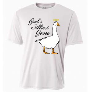 God's Silliest Goose Funny Goose Lover Sarcasm Cooling Performance Crew T-Shirt