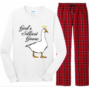 God's Silliest Goose Funny Goose Lover Sarcasm Long Sleeve Pajama Set