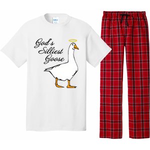 God's Silliest Goose Funny Goose Lover Sarcasm Pajama Set