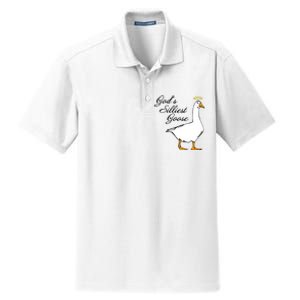 God's Silliest Goose Funny Goose Lover Sarcasm Dry Zone Grid Polo