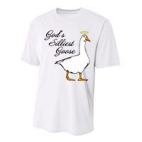 God's Silliest Goose Funny Goose Lover Sarcasm Performance Sprint T-Shirt