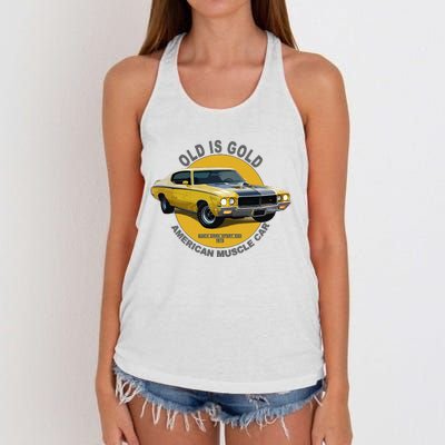 Gran Sport Gsx American Muscle Car 60s 70s Women's Knotted Racerback Tank