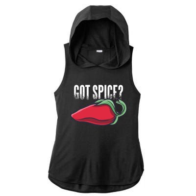 Got Spice Ladies PosiCharge Tri-Blend Wicking Draft Hoodie Tank