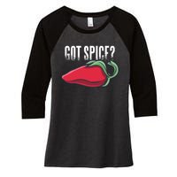 Got Spice Women's Tri-Blend 3/4-Sleeve Raglan Shirt