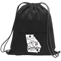 Georgia State Sweatshirt Cinch Pack Bag