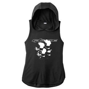 Glareworld Store Glare Skull Ladies PosiCharge Tri-Blend Wicking Draft Hoodie Tank