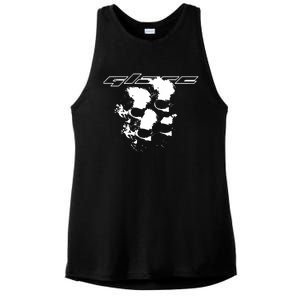 Glareworld Store Glare Skull Ladies PosiCharge Tri-Blend Wicking Tank