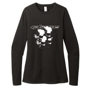 Glareworld Store Glare Skull Womens CVC Long Sleeve Shirt