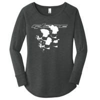 Glareworld Store Glare Skull Women's Perfect Tri Tunic Long Sleeve Shirt