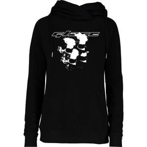 Glareworld Store Glare Skull Womens Funnel Neck Pullover Hood