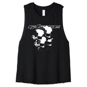 Glareworld Store Glare Skull Women's Racerback Cropped Tank