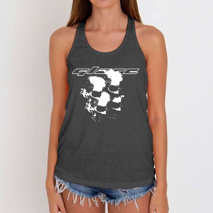 Glareworld Store Glare Skull Women's Knotted Racerback Tank