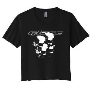 Glareworld Store Glare Skull Women's Crop Top Tee