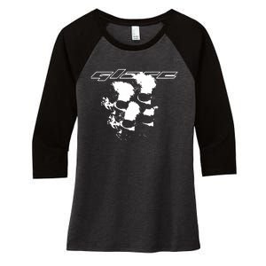 Glareworld Store Glare Skull Women's Tri-Blend 3/4-Sleeve Raglan Shirt