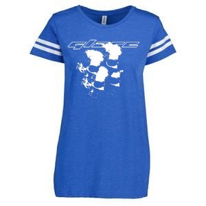 Glareworld Store Glare Skull Enza Ladies Jersey Football T-Shirt