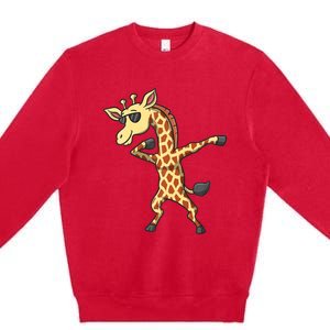 Giraffe Sunglasses Premium Crewneck Sweatshirt