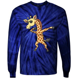 Giraffe Sunglasses Tie-Dye Long Sleeve Shirt