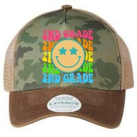 Groovy Second Grade Vibes Face Retro Teachers Back To School Legacy Tie Dye Trucker Hat