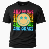 Groovy Second Grade Vibes Face Retro Teachers Back To School Performance Shirt