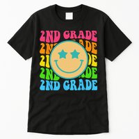 Groovy Second Grade Vibes Face Retro Teachers Back To School Tall T-Shirt