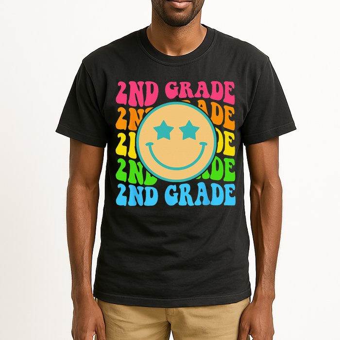 Groovy Second Grade Vibes Face Retro Teachers Back To School Tall T-Shirt